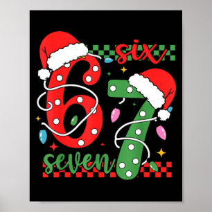 Weihnachten Lustig Six Seven 6 7 Meme Gen Alpha Sl Poster
