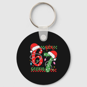 Weihnachten Lustig Six Seven 6 7 Meme Gen Alpha Sl Schlüsselanhänger