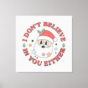 Weihnachten Lustiger Weihnachtsmann Leinwanddruck