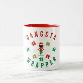 Weihnachten. Lustiges Sprichwort. Nerd. Gangsta Zweifarbige Tasse