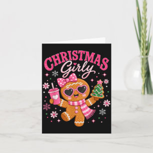Weihnachten Mädchenhaft Rosa Lebkuchen Coquette Sc Karte