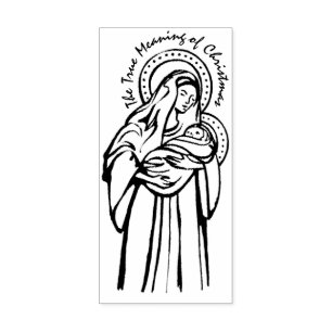 Weihnachten Madonna und Kind Gummistempel