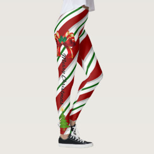 Weihnachten mag ich Bonbons Leggings mit roten gr