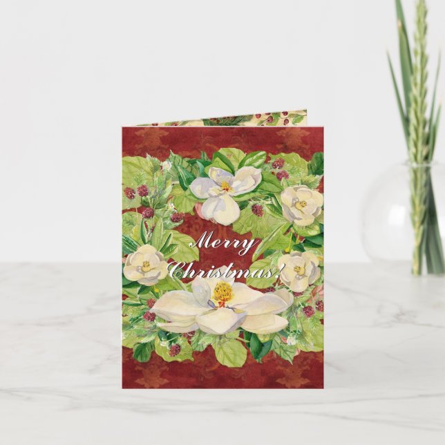 Weihnachten Magnolia-Wraath in Pine Boughs (Vorderseite)