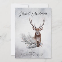 Weihnachten Majestic Rustic Deer Antlers Pine Cone
