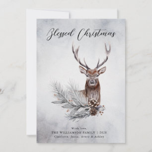 Weihnachten Majestic Rustic Deer Antlers Pine Cone