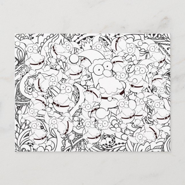 Weihnachten - Mandala Abstrakt Postkarte (Vorderseite)