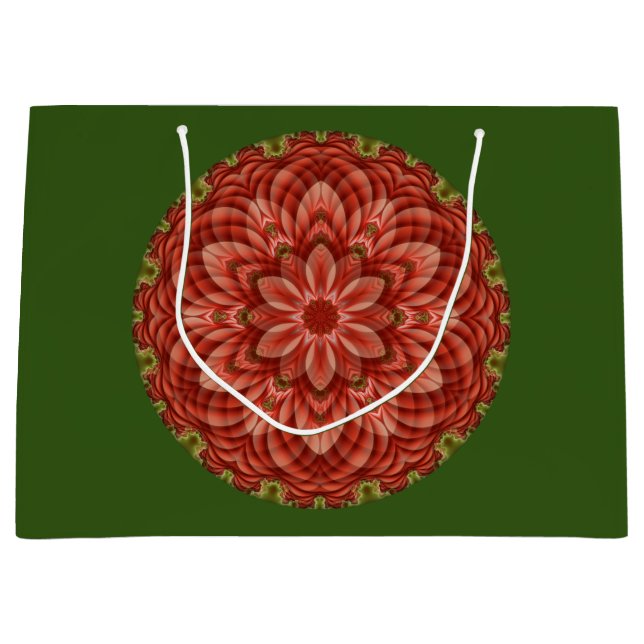 Weihnachten Mandala Große Geschenktüte (Vorderseite)