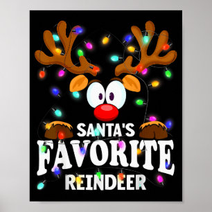 Weihnachten Männer Frauen Santas Lieblingsrentier Poster