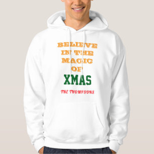 Weihnachten Männer's Basic Hooded Sweatshirtanpass Hoodie
