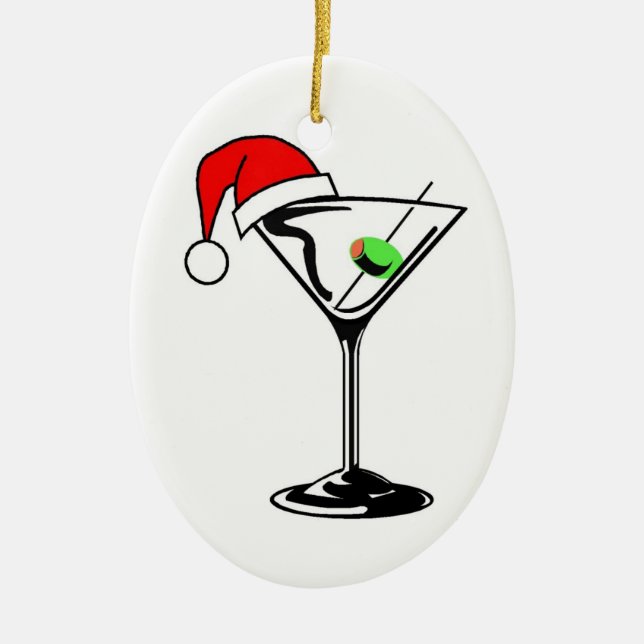 Weihnachten Martini Keramikornament (Vorne)