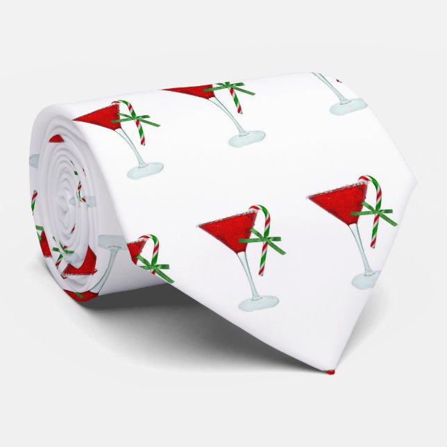 Weihnachten Martini mit Zuckerrohr Krawatte (Gerollt)