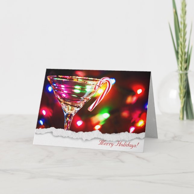 Weihnachten Martini mit Zuckerstange (Vorderseite)