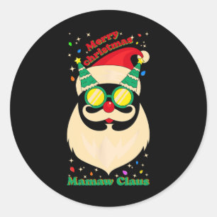 Weihnachten Matching Sehr frohe Mamaw Claus Xmas F Runder Aufkleber