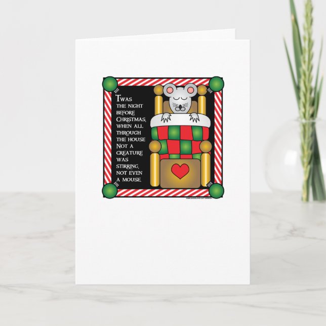 Weihnachten-Maus-GASCHROMATOGRAPHIE Feiertagskarte (Vorderseite)