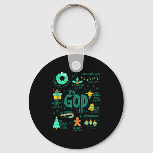 Weihnachten mein Gott ist Jesus ist der Grund Schlüsselanhänger