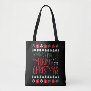 Weihnachten - Meine Kinder stecken das Fröhliche i Tasche