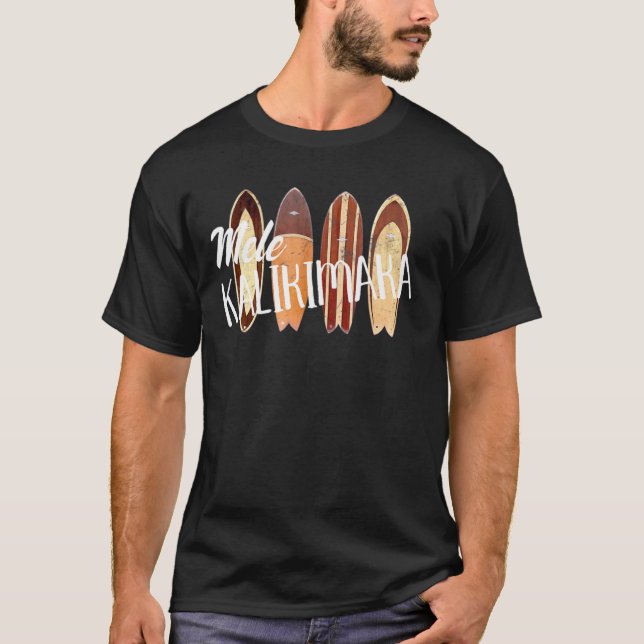 Weihnachten Mele Kalikimaka Surfboards Hawaii T-Shirt (Vorderseite)