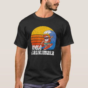 Weihnachten Mele Kalikimaka Surfing Santa Hawaiian T-Shirt