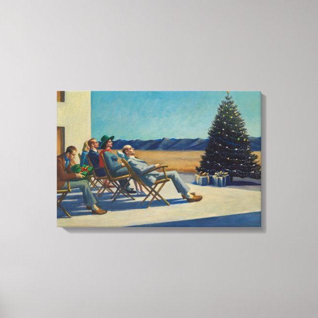 Weihnachten, Menschen in der Sonne, Edward Hopper Leinwanddruck (Vorderseite)