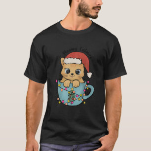 Weihnachten Meowy Catmas Tree Lights Cat Lover Fun T-Shirt