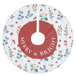 Weihnachten Merry & Bright Eucalyptus Berries Flor Polyester Weihnachtsbaumdecke