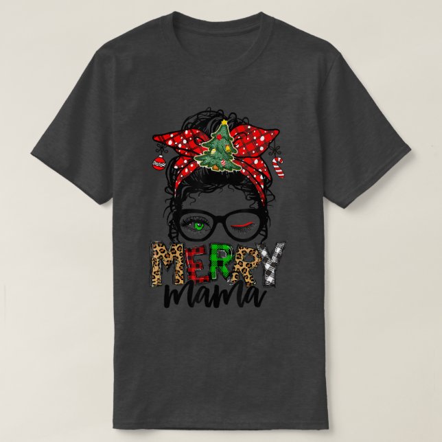 Weihnachten Merry Mama Mama Leben Funny Christmas  T-Shirt (Design vorne)
