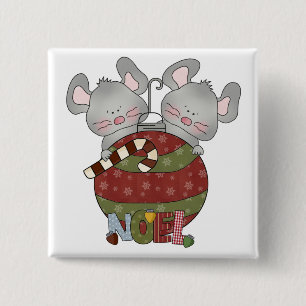 Weihnachten Mice Holiday T - Shirt und Geschenke Button
