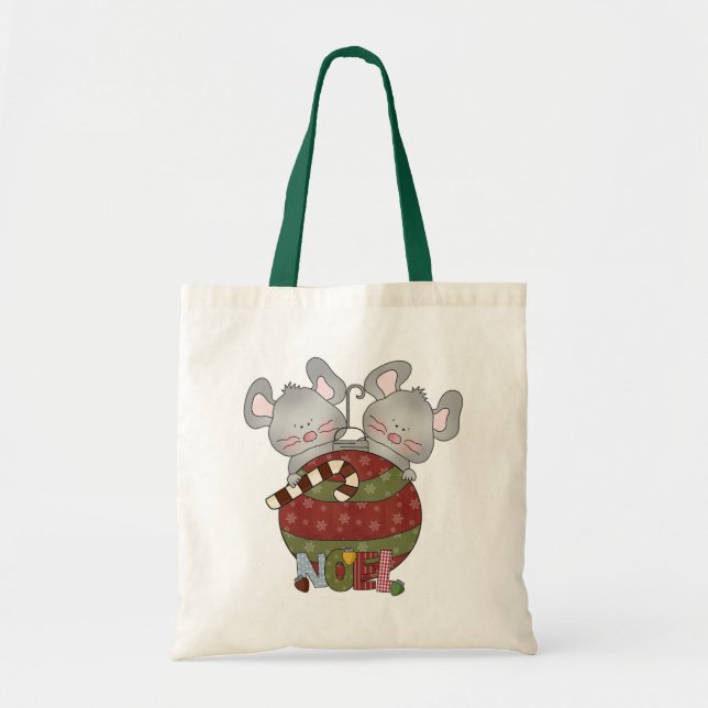 Weihnachten Mice Holiday T - Shirt und Geschenke Tragetasche (Vorne)