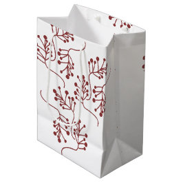 Weihnachten Minimalistisch Berry Sprigs Festival Mittlere Geschenktüte