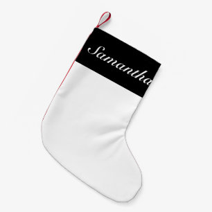 Weihnachten Minimalistisch Classic Schwarz-weiß Kleiner Weihnachtsstrumpf