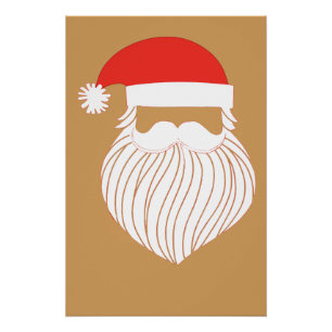 Weihnachten Minimalistisch Moderner Weihnachtsmann Poster