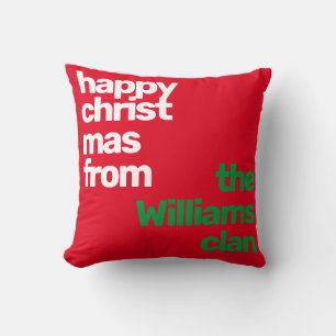 Weihnachten minimalistisch modernes Party rot grün Kissen