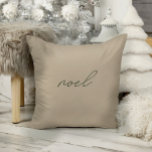 Weihnachten ・ Minimalistisches elegantes Beige Wei Kissen<br><div class="desc">Das Design besticht durch handgeschriebenen Schriftart und modernes minimalistisches Design. Klicken Sie auf den Link Sammlung auf dieser Seite,  um alle passenden Elemente in diesem schönen Design zu sehen,  oder sehen Sie sich die Sammlung hier an: https://bit.ly/3Be0KHr</div>