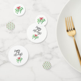 Weihnachten Mistletoe Fest glückliche Ferien Kuss Konfetti
