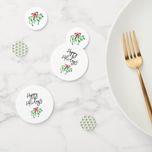 Weihnachten Mistletoe Fest glückliche Ferien Kuss  Konfetti (Gruppe)