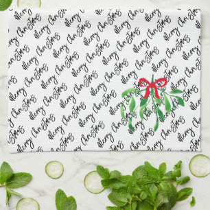 Weihnachten Mistletoe Kiss NAME Feierlicher Feiert Geschirrtuch