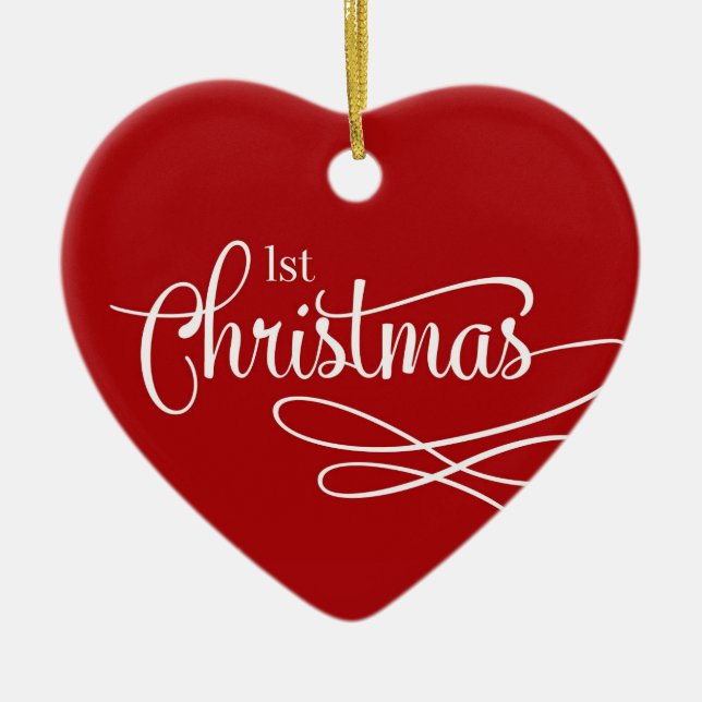 Weihnachten mit Baby 2017 Keramik Ornament (Vorne)