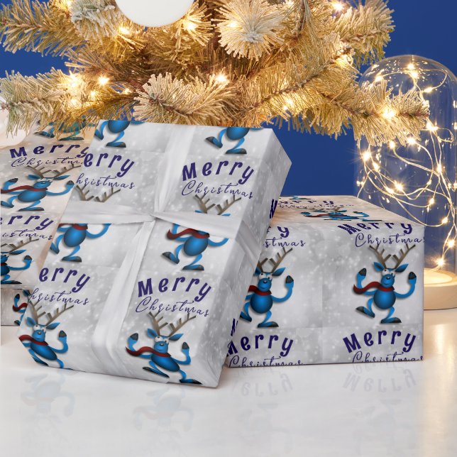Weihnachten mit Blau Geschenkpapier (Feiertage)