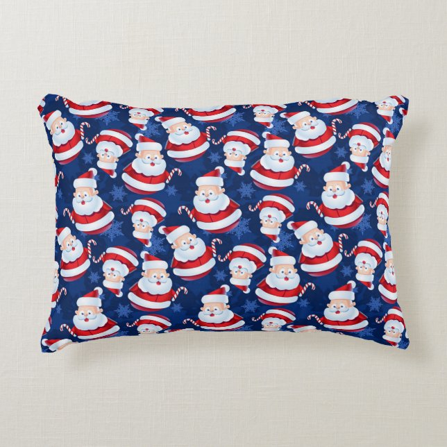 Weihnachten mit Candy Cane und Schneeflocken Dekokissen (Vorderseite)