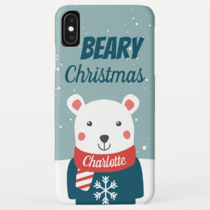 Weihnachten mit Cartoon Eisbär Case-Mate iPhone Hülle