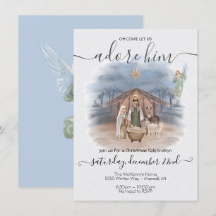 Weihnachten mit dem Baby Jesus, Mary & Joseph Einladung