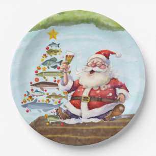 Weihnachten mit dem Weihnachtsmann Pappteller