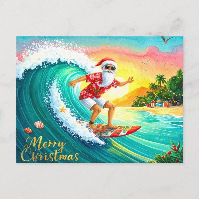 Weihnachten mit dem Weihnachtsmann surfen (Vorderseite)