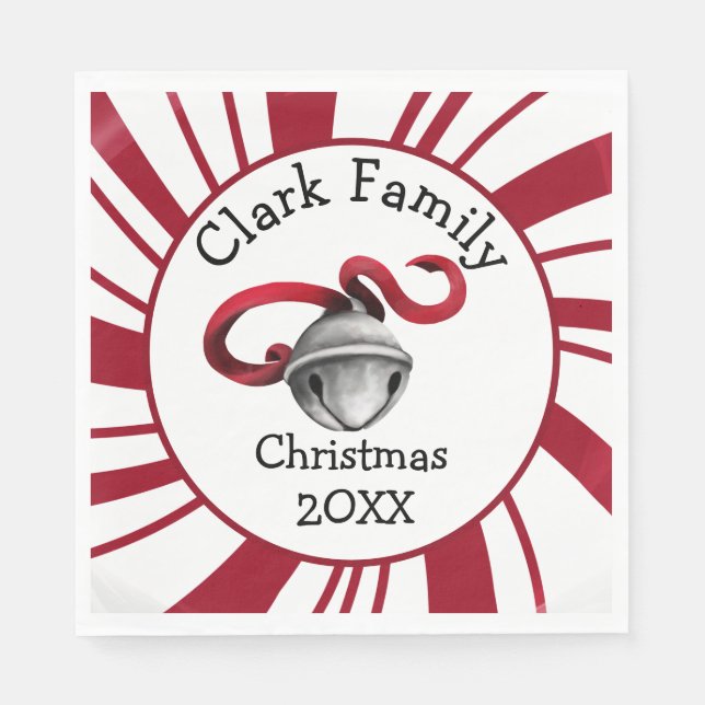 Weihnachten mit der eigenen Familie Serviette (Vorderseite)