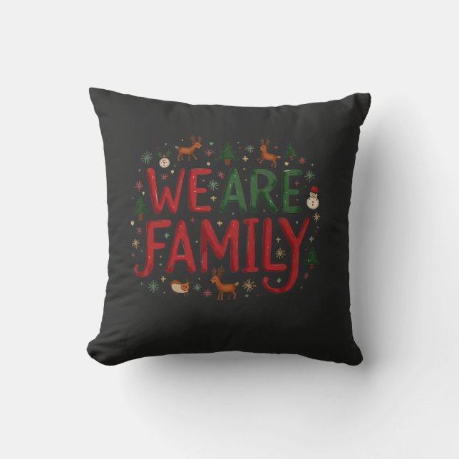 Weihnachten mit der Familie ist besser Kissen (Vorderseite)