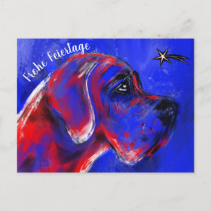 Weihnachten mit Doggen Portrait Postkarte