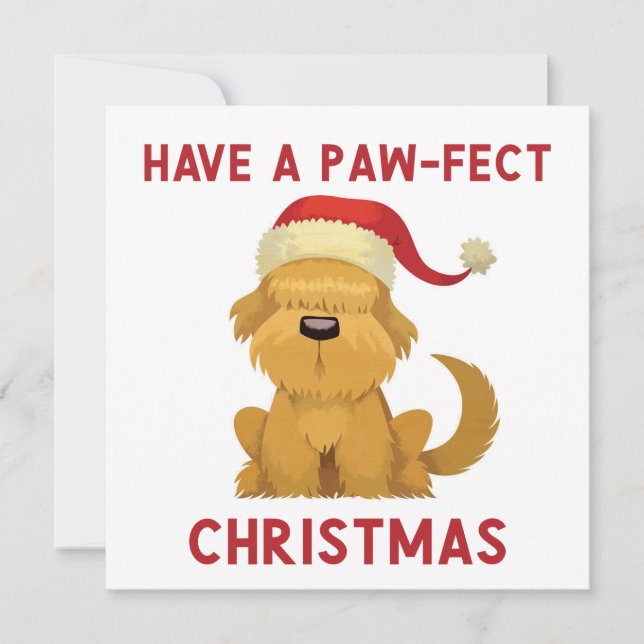 Weihnachten mit einem Fest // Niedlichen Hundeweih (Vorderseite)
