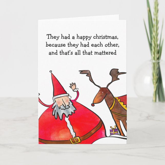 Weihnachten mit einem Freund Karte (Vorderseite)