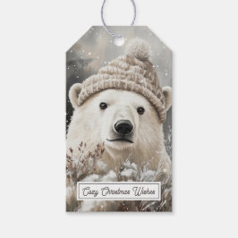 Weihnachten mit Eisbären im Winter Geschenkanhänger